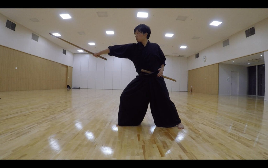 二天一流剣術の型「指先」