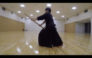 二天一流剣術の型「張受」3