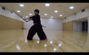 二天一流剣術の型「躱打」3